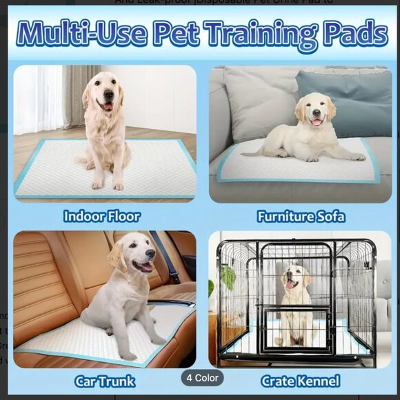 70 ct Puppy Pee Pads 23"x24" Leak-Proof Quick-Dry Design Dog Pads - Picture 6 of 8